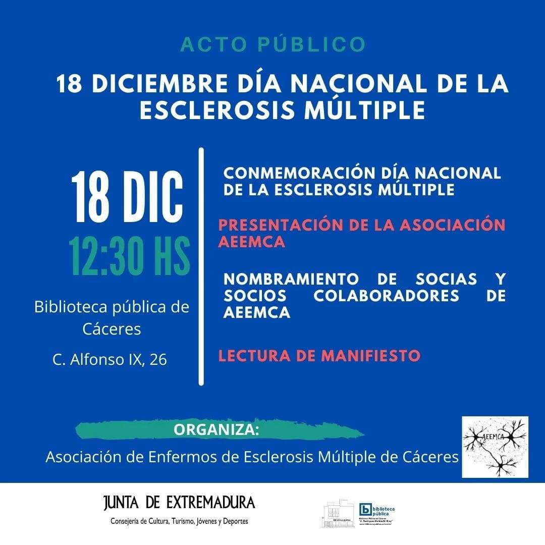 Cáceres se Mueve por la Esclerosis Múltiple: Acto Público este 18 de Diciembre